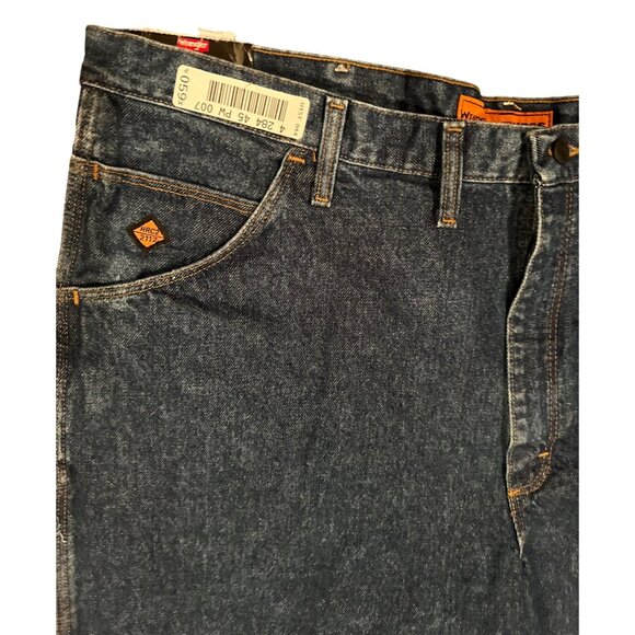 Wrangler FR Riggs Workwear Flame-Resistant Denim Jeans 44X32 Blue Cotton Mens Wo - Picture 9 of 11